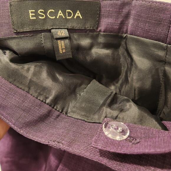 Escada plum pants suit size US 6 EUR 42 - Picture 9 of 10